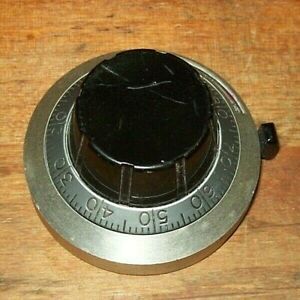 Duodial =15 Turn Potentiometer Dial Beckman Helipot 1 7/8&#034; Black Silver Model RB