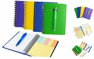 4 Pieces Spiral Notebook Steno Pocket Notepad with Pen in Multiple Colors