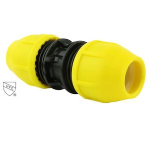HOME-FLEX Underground Gas Pipe Fitting Yellow Poly Coupler 2 Inch IPS DR 11 New