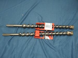 Milwaukee 1-3/8 X 23 Inch 4 Cutter SDS Max Drill bits Lot of 2 Ref. 304434-1