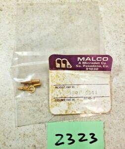 Malco/TE 141-0001-0001 Micodot Bulkead Jack for .080 Coax - Gold! New!