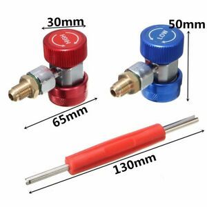 Gauge Connector R134A High Low Manifold Pressure Refrigerant Side System