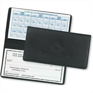 Strong Leather 5301-I1 Exec-U-Line 3 1/2” x 6 1/4” Black Checkbook Cover