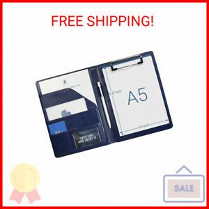 Small Padfolio Clipboard A5 Folder for Writing Pad Refillable 5 x 8 Notepad