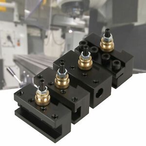 4Pcs Quick Change Tool Post 4 Holes Practical Aluminum Alloy Mini for Mini Lathe