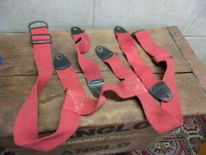 used  Fire Fighting Pant Suspenders, Red