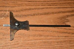 Vintage L.S. Starrett Co. No. 237 Depth Gauge 64th &amp; 32nd 6 Inch Free Shipping
