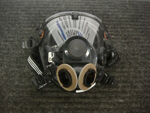 NEW LARGE SCOTT AV2000 SCBA FULL RESPIRATOR MASK FACEPIECE 804019-72 TWIN FILTER