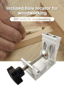 36pcs Pocket Hole Jig Kit 15 Degrees Dowel Drill Joinery Oblique Hole Locator  S