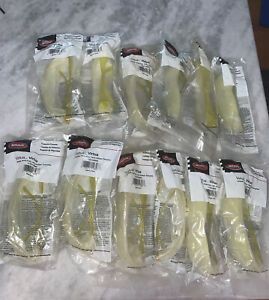 12 PAIR PACK Protective Safety Glasses Yellow Amber Lens Eyewear Anti Fog Lens