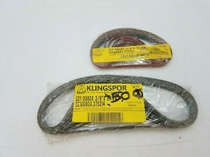 Klingspor 3210080 x 3/8&#034; x 21&#034; 9120080Y 3/8&#034; x 13&#034; #4 Assorted  Sanding Belt Lot