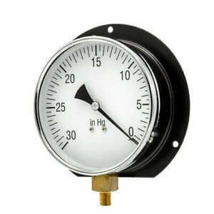 PIC GAUGES 115D-604A Gauge,6&#034; 30/0 VAC,1/4&#034;LM,Back Flange