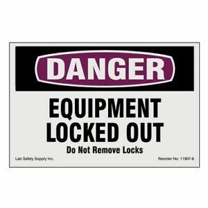 BRADY 11907-8LS Lockout/Tagout Magnet Sign,4&#034;H,6&#034;W
