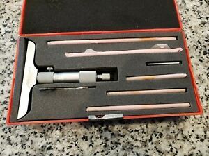 NEW Value Collection 0-6&#034; Range, 6 Rod, Mechanical Depth Micrometer Ball Thimble