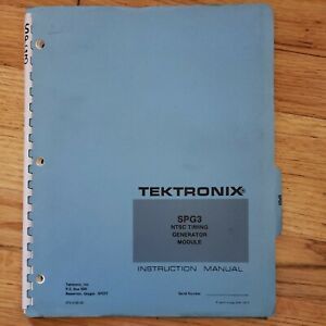 Tektronix SPG3 NTSC Timing Generator Module Manual