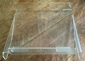 LOT of 9 Clear Acrylic Slat Wall Shelves 10&#034; X 12&#034; Inch Retail Store Display