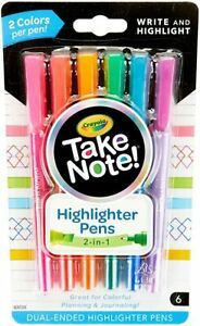 Take Note Highlighters and Dual Tip Pens, Assorted Colors, School Supplies