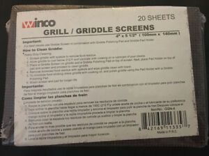 Grill Screen Mesh Flat Top Cleaners.  4&#034; x 5 1/2&#034;. (20 Screens).