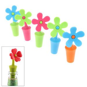 Silicone Flower Wine Bottle Stopper Champagne Stopper Silicone Cork Sealer To P2