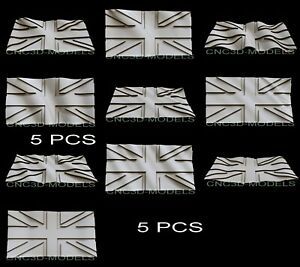 3D Model STL for CNC Router Carving Artcam Aspire Great Britain Flag Pano D274