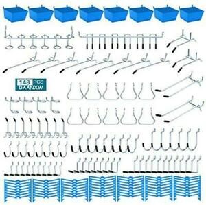 148PCS Pegboard Accessories Organizer Kit, Pegboard Bins, Pegboard Set for Tools