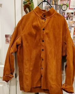 Vintage 70&#039;s SUEDE LEATHER WELDING JACKET SIZE LG