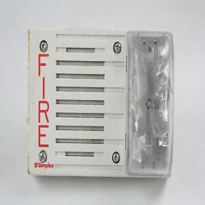 SIMPLEX 4903-9195 WHITE HORIZONTAL WALL MOUNT FIRE ALARM 110CD SIGNAL SPEAKER ST