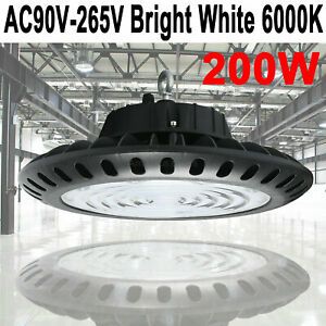200W UFO Fixture High Bay LED Warehouse Farm Industrial LED Light Replace 500W