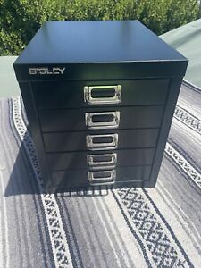 Black Bisley 5-Drawer Desktop File Cabinet (Never Really Used)