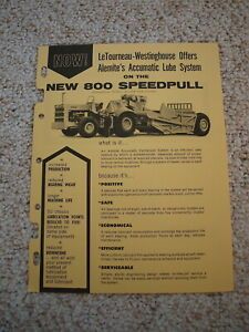 LeTourneau-Westinghouse 800 SpeedPull Scraper Alemite Lube System Brochure 1963