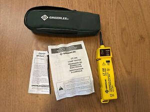 Greenlee LT-100 Lamp Tester with Manual &amp; Case