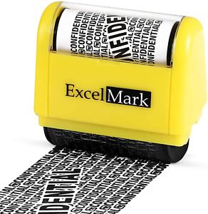 ExcelMark Wide Rolling Identity Theft Guard Stamp - Secure Identity Theft