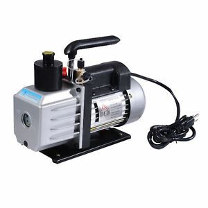 HOMCOM Single Stage Vacuum Pump 7CFM 1/2HP Rotary Vane Deep HVAC AC Air Tool New