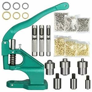 PIAOPIAONIU Hand Press Grommet Eyelet Machine Hole Punch Tool Kit Including G...