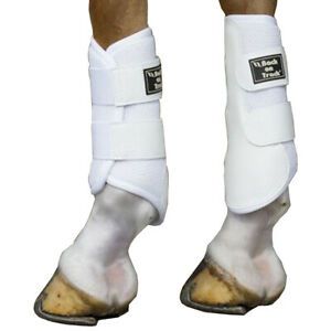 C-0203 Large Back on Track Splint Brush Horse Boot White Pair