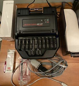 Stentura 400 SRT Electric Stenograph Bundle w Paper, Tray, Case, &amp; Data Cables