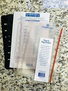Franklin Covey Classic Planner Page Lifters Inserts Lot Finder Marker Zip Pouch