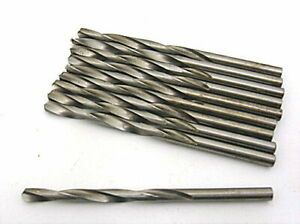 No. 5 2-1/2&#034; x 3-3/4&#034; OAL Slow Spiral Drill Bits For Brass - 10 Pieces