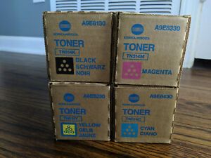 Toner Set CMYK TN514 Konica Minolta Bizhub C458 C558 C658 Black Cyan Yellow Mag
