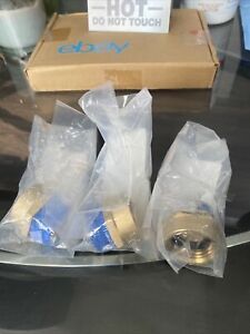 2PK Moon 357-1021061 Brass Fire Hose Adapter, Nipple, 1&#034; NH Female x 1&#034; NPT Male