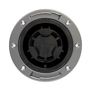 Fast Set 4 in. ABS Hub Toilet Flange with Test Cap and Stainless Steel Ring