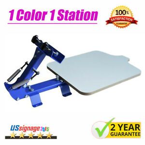 CALCA 1 Color 1 Station Manual Silk Screen Printing Press for T shirt