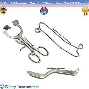 Dental Implant Surgical Retractors Kit Lip &amp; Cheek Minnesota Retractor Mouth Gag