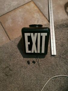 1960&#039;s glass exit light up sign