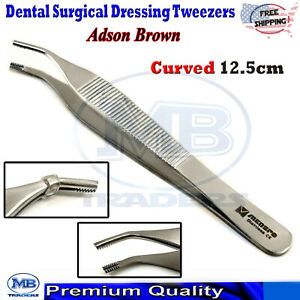 Dental Surgical Tissue Needle Holder Dressing Forcep Medical Tweezer Adson Brown