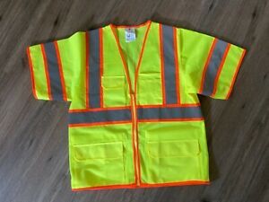 NWOT - BRITE SAFETY SS full zip High Visibility Safety vest - Style 1315