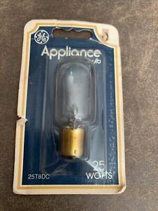 NIP GE 25w Appliance Light Bulb double contact Bayonet Base 25T8 DC T8