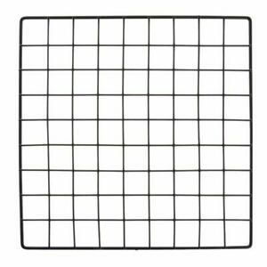 Mini Black Grid Panel 14&#034; W x 14&#034; H 1.5&#034; Squares Grid Panel Vinyl Dipped Black