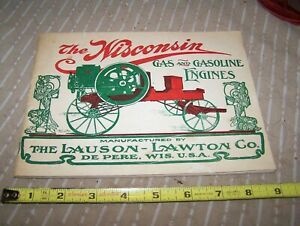 LAUSON LAWTON WISCONSIN Hit Miss Engine Catalog Tractor Steam Magneto Oiler