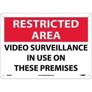 NMC RA30AB Restricted Area Video Surveillance In Use Sign
